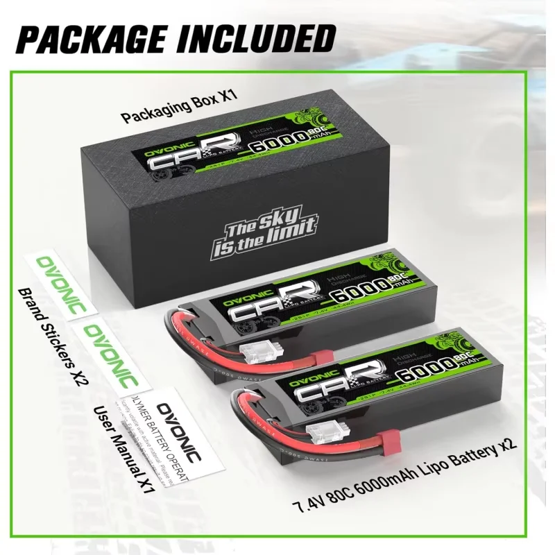 Drone Helicopter Rc - Baterai LiPo Hardcase OVONIC 2S 7.4V
