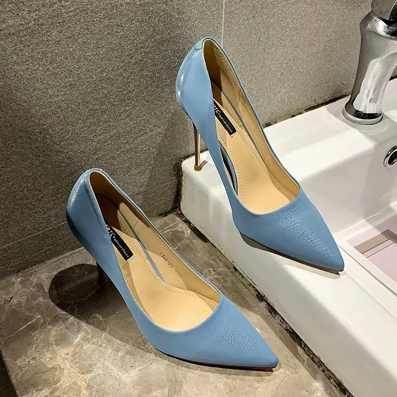 2024 New Shoes Suede Woman Pumps New High Heels for Women Office Shoes Fashion Stiletto Heels Women Basic Pump 34-43Plus Size1