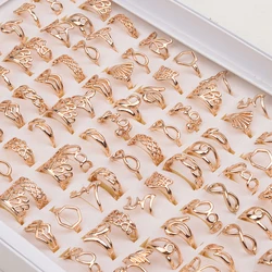 20Pieces/Lot Carved Flowers Animal Vintage Alloy Rings Women Charm Luxury Party Gift Hollow Out Accessory Jewelry Set