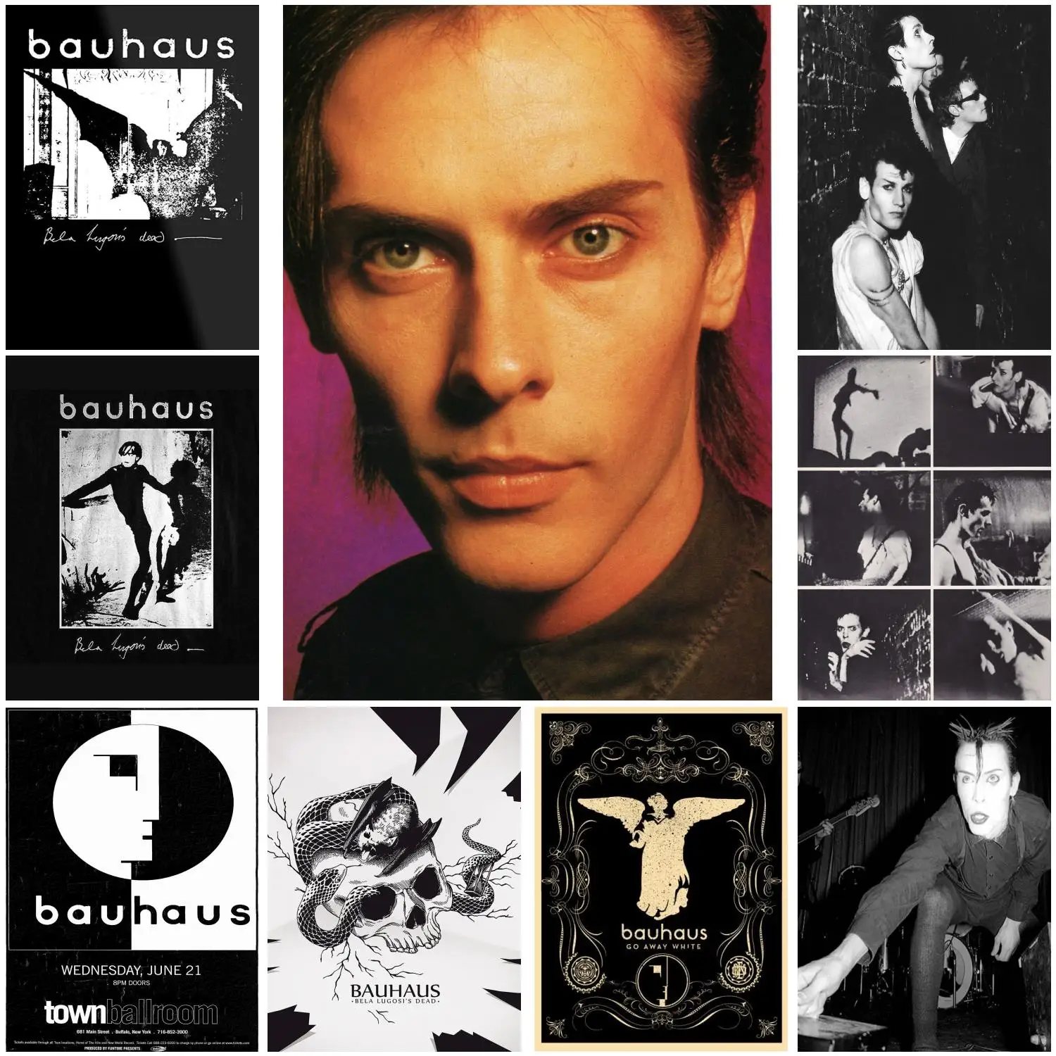 

Bauhaus постер музыкальной группы, настенная Картина на холсте, плакат для современной семьи, гостиной, домашний декор