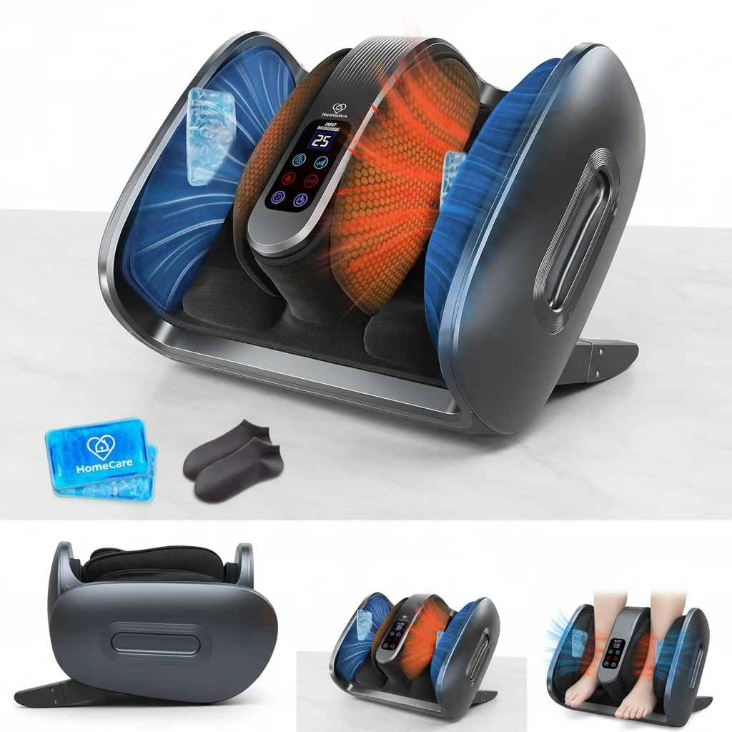 Massaggiatore plantare con calore, impastamento profondo per il relax e il sollievo dalla circolazione, uso domestico portatile