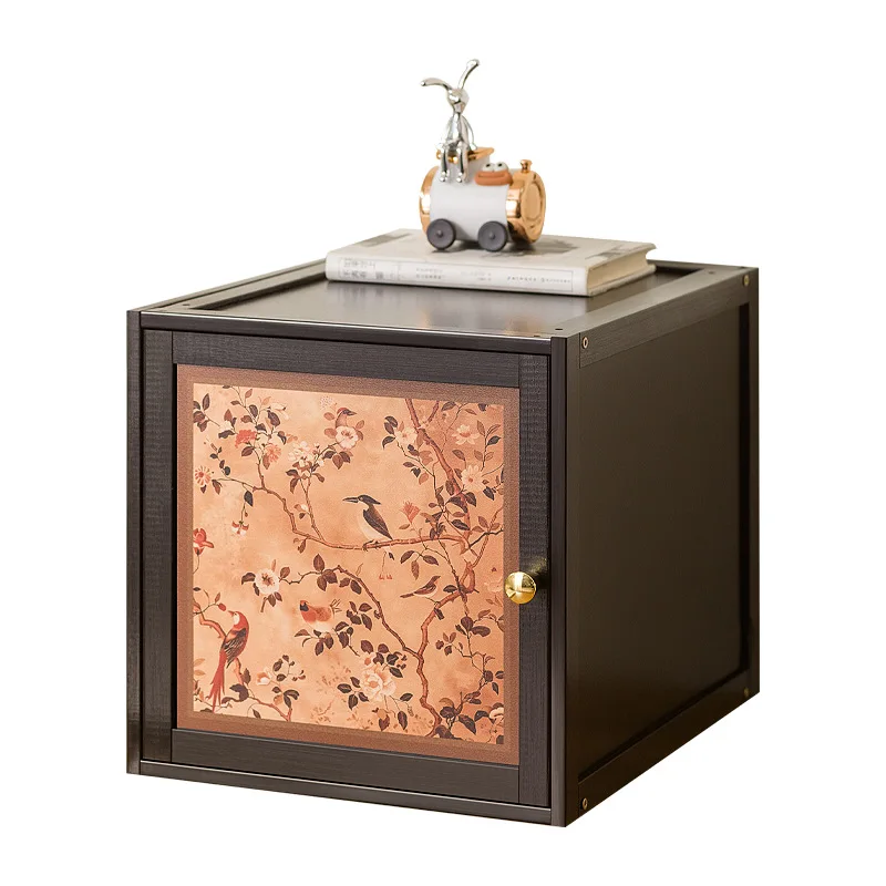 Nordic solid wood module bookcase, living room floor TV cabinet free combination display cabinet