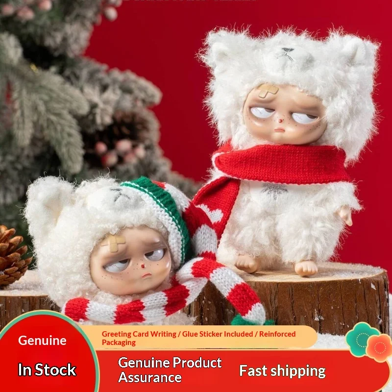 【متوفر 】 صندوق غامض من سلسلة Grumpipi Snowlight Tale الأصلي لعيد الميلاد بدون نوم من الفينيل على شكل شخصية الرسوم المتحركة