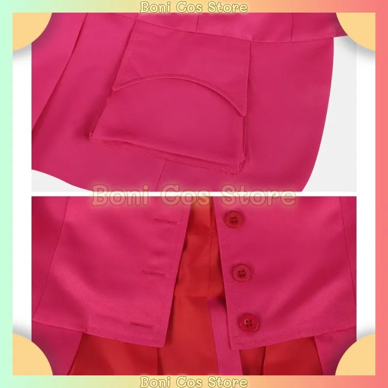 Kevin Copeland White Chicks Cosplay Costume Pink Cropped Blazer Jacket T Shirt Mini Skirt Disguise For Halloween Carnival Party view 6