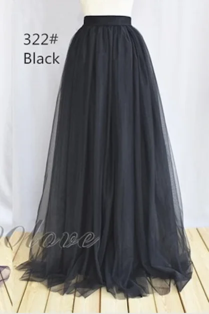 Saia destacável do casamento do tule, Trem removível para vestidos de noite, Boho Bridal Overskirt, Branco Preto Azul Roxo