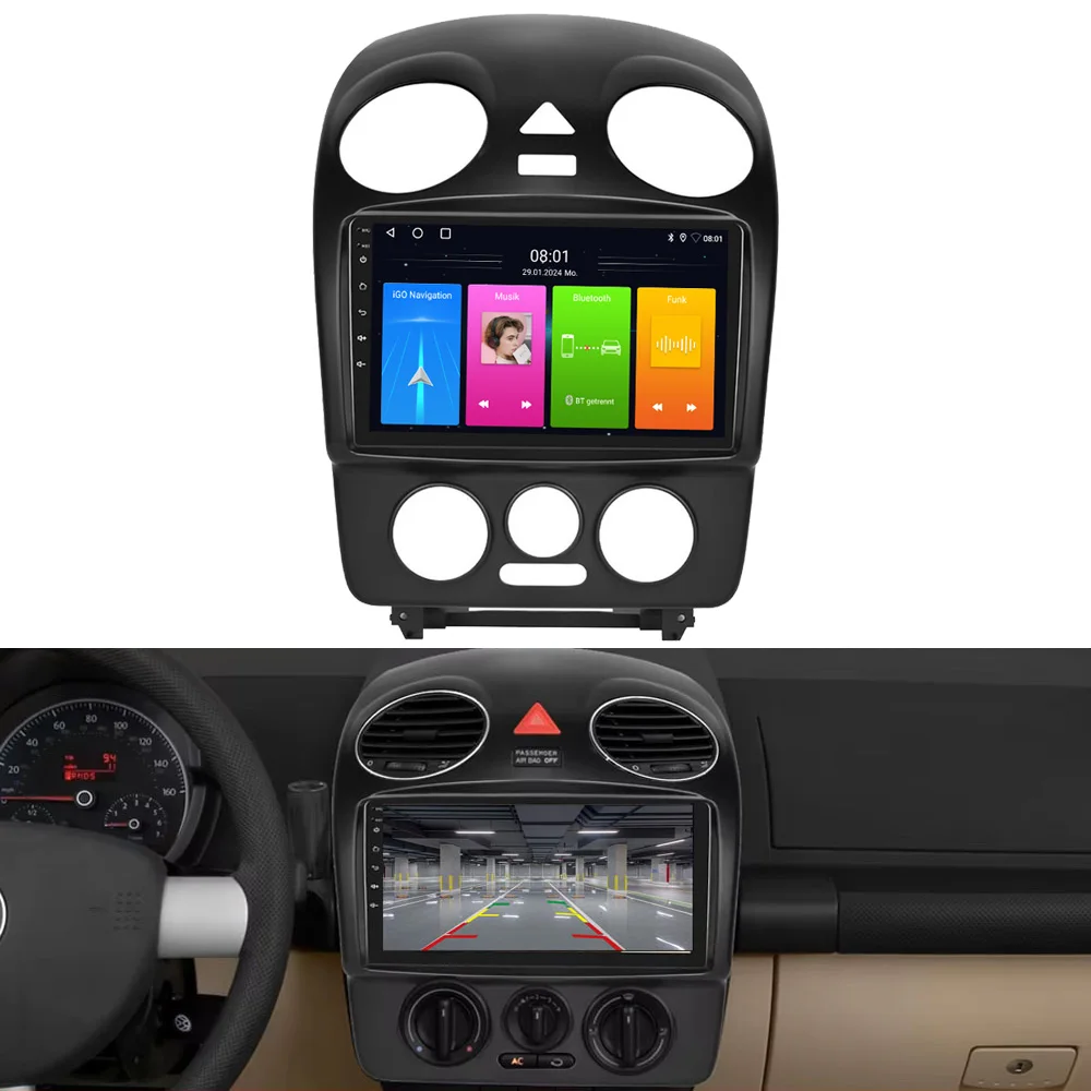 Android car radio with Wireless carplay GPS Navigation FM PIP for VW New Beetle Cabriolet 1C1 9C1 1Y7 2001-2010 1C0035186