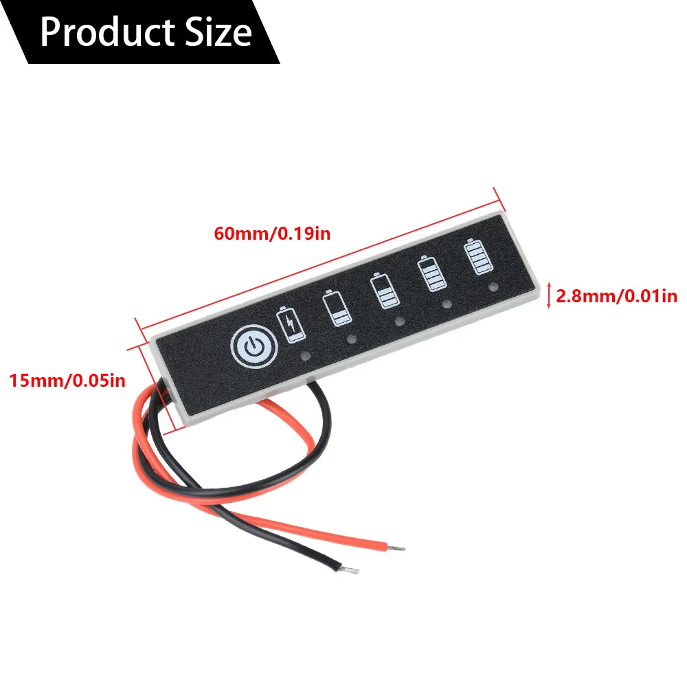 1-7S Lithium Battery Power Detection Lamp Board 18650 Battery Capacity Tester Battery Level Display Board