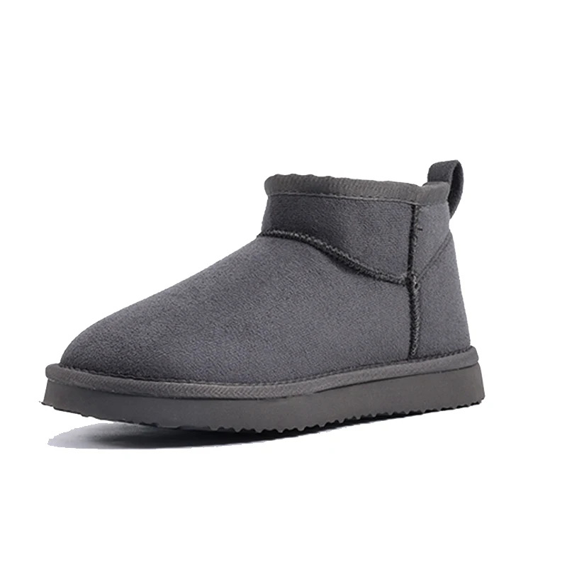 Evshine Winter-Pelz-Schneestiefel für Damen, rutschfest, mit Plüsch gefüttert, Wildlederstiefel, warme, flauschige Hausschuhe, klassische Schneestiefel – Detail 8