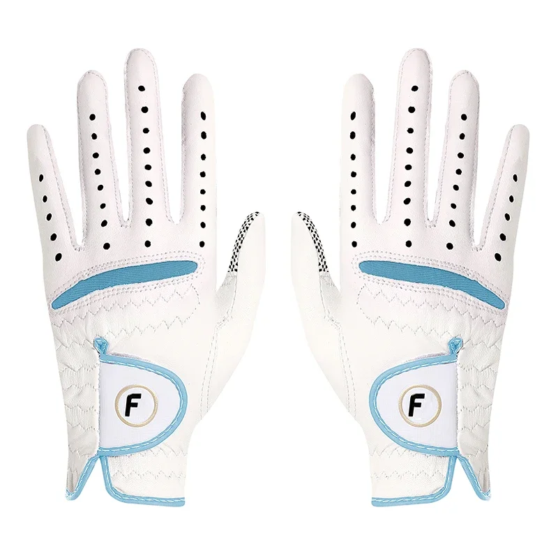 【1 Pair】F Golf Gloves Women's Non-slip Wear-resistant Sheepskin Tour Golf Gloves #GTL1