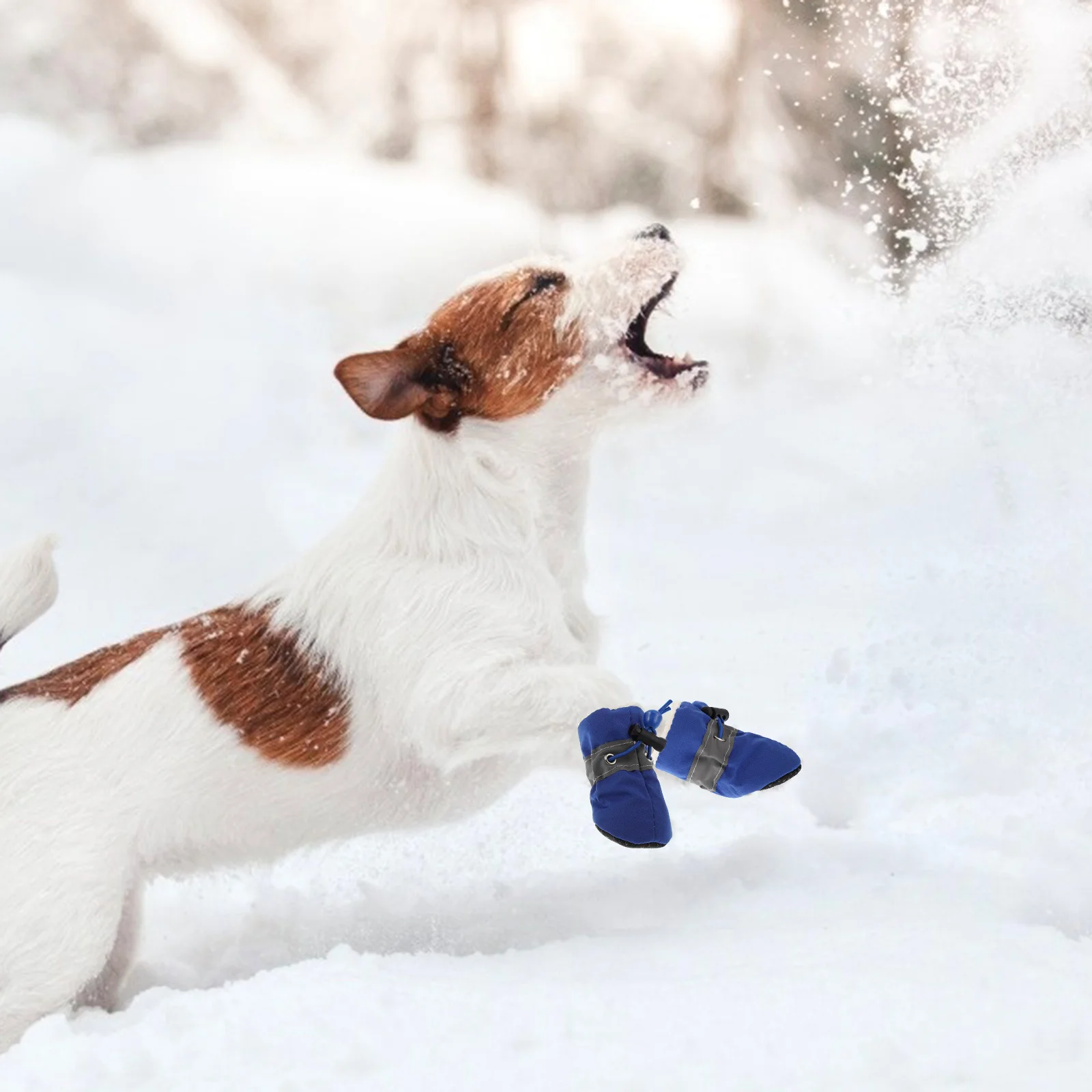 

4Pcs Pet Shoes Warm Dog Protection Anti-Slip Winter Outdoor Reflective Boots Pet Winter Shoes Dog Boots
