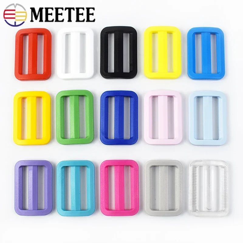 

20/50Pcs 25/32/38mm Plastic Backpack Buckles Tri-Glide Slider Adjust Ring Buckle Outdoor Strap Dog Collar DIY Sewing Accessory