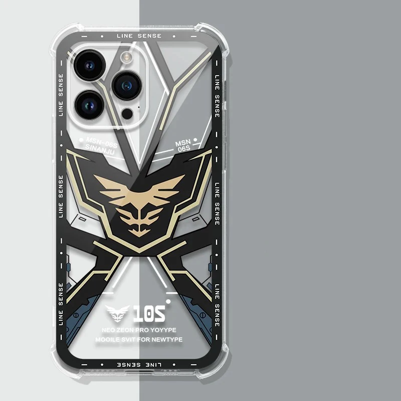 G-GundamS Robot Mecha Phone Case For iPhone 16e 16 15 14 13 12 11 Mini Pro Max X XR XSMax 7 8 Plus Anti Fall Transparent Cover