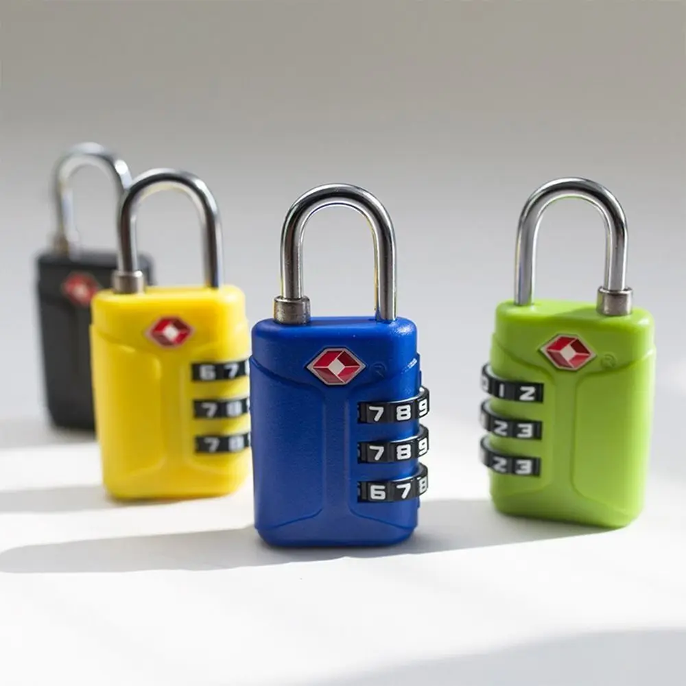 Portable TSA 3 Digit Combination Lock Padlock Anti-theft Customs Password Lock Security Tool Suitcase Luggage Coded Lock Travel