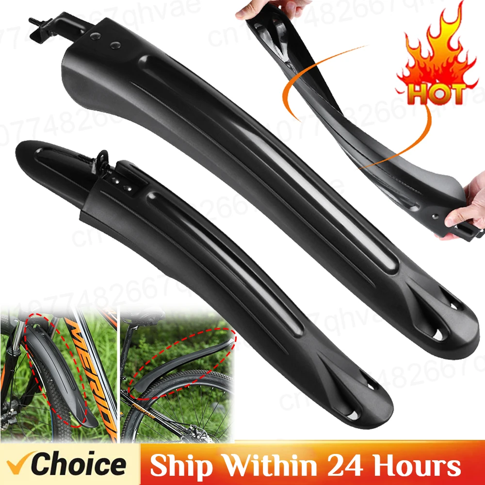 2PCS Cycling Mountain Bike Mud Guards Set Front Rear Wings Fender Bicycle Mudguard Splashing Mud Protector for Bike Accessories