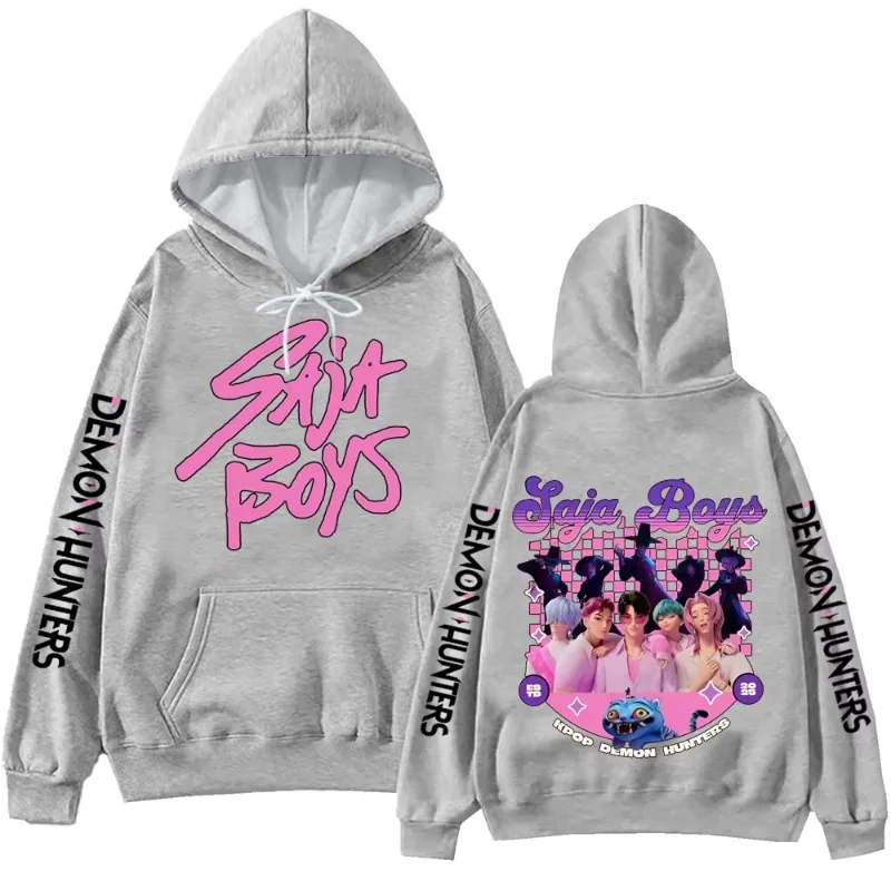 2025 رائجة البيع KPop شيطان الصيادين ساجا بنين ثلاثية الأبعاد نمط مطبوع Harajuku الهيب هوب Y2k الخريف/الشتاء طويلة الأكمام هوديي