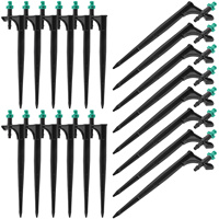 20 Pcs Atomizing Nozzle Adjustable Misting Sprinkler Ground Support Spike Watering Dripper Plant Irrigation Garden Supply