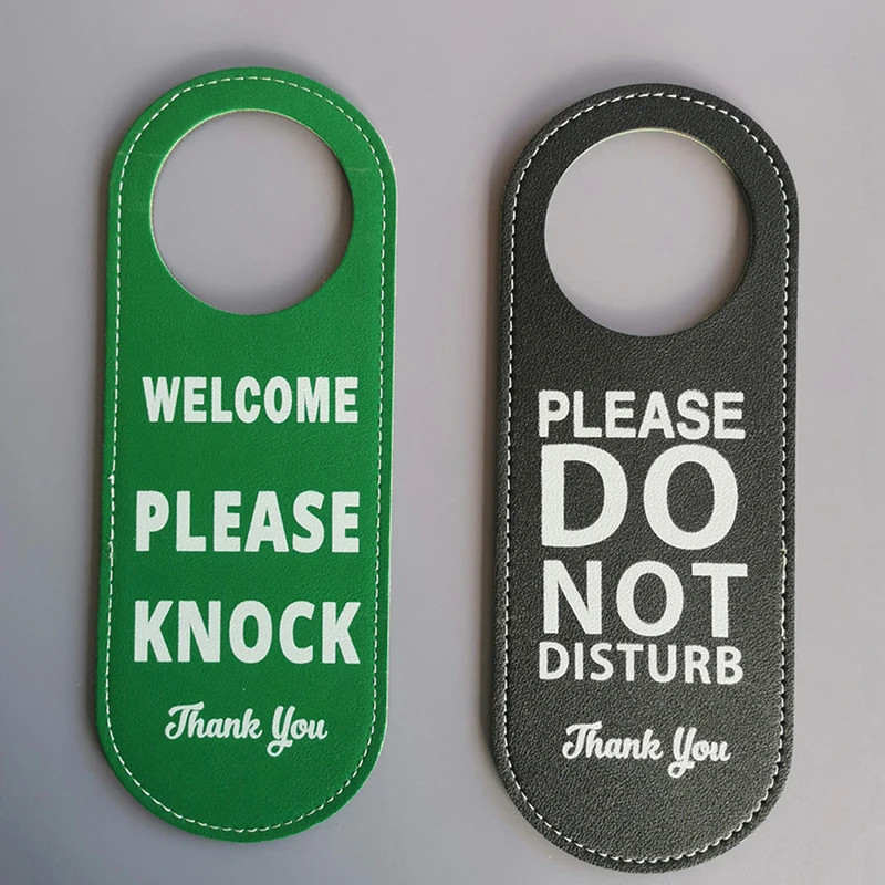 Bulletin Board Do Not Disturb Double-sided Bicolor Door Sign Room Cleaning Label Hanger Tag Door Knob DND Sign Pendant Doorplate