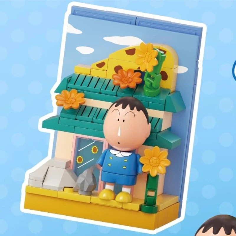 Anime Crayon Shin Chan Building Blocks Magnetic Refrigerator Sticker Ornament Puzzle Toy Cartoon Splicing Model Gift
