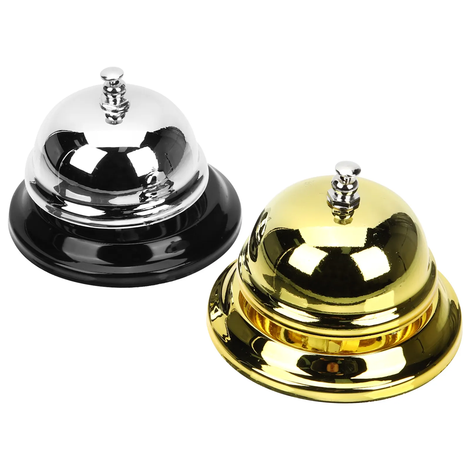 2Pcs Heavy Duty Metal Call Bell for Restaurant Hotel Bar Desk Service Bell Loud Ringing Dinner Table Front Desk Game Accessory