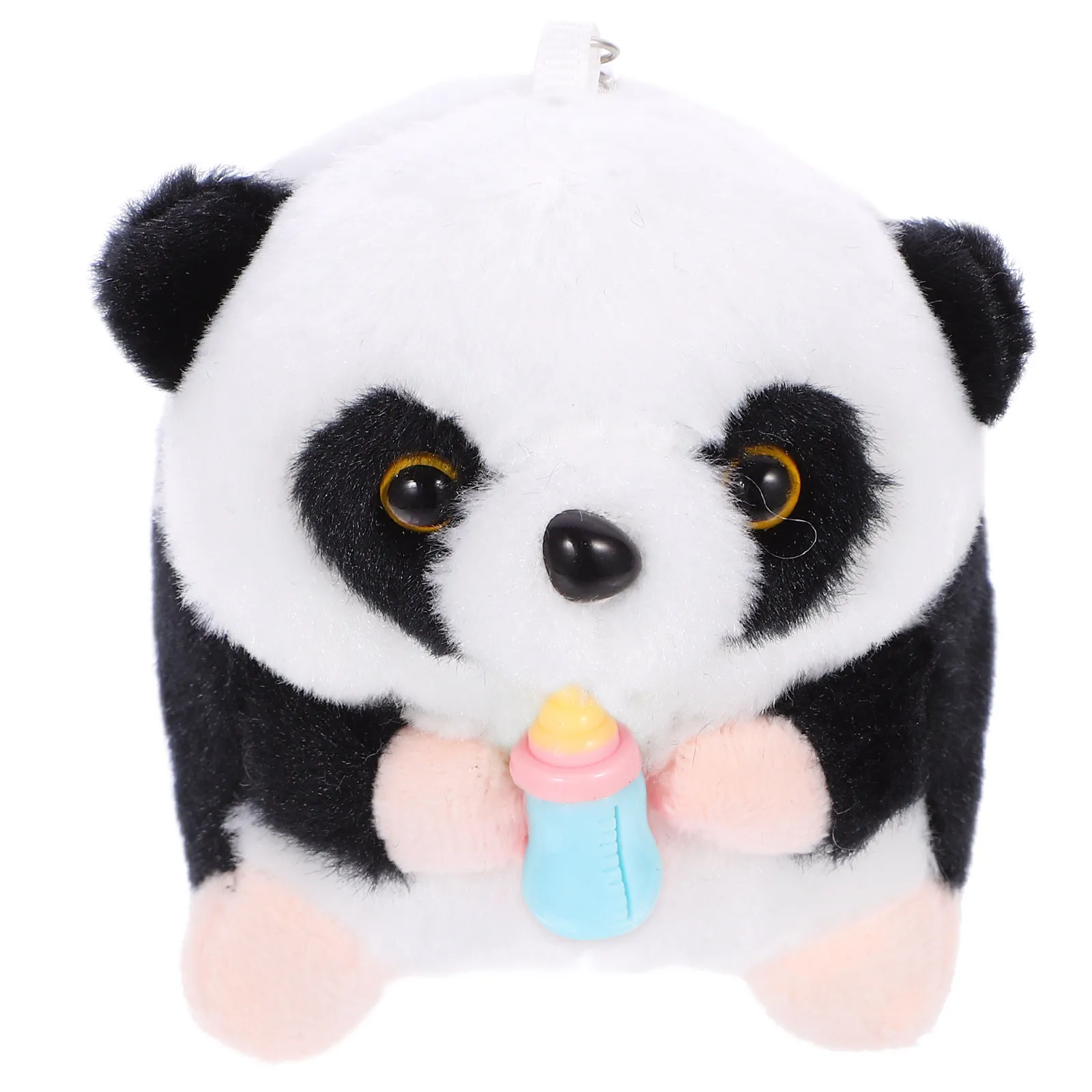 Small Panda Stuffed Animal Key Ring Cartoon Style Soft Comfortable Cute Decorative Item Birthday Gift Stuffed Panda