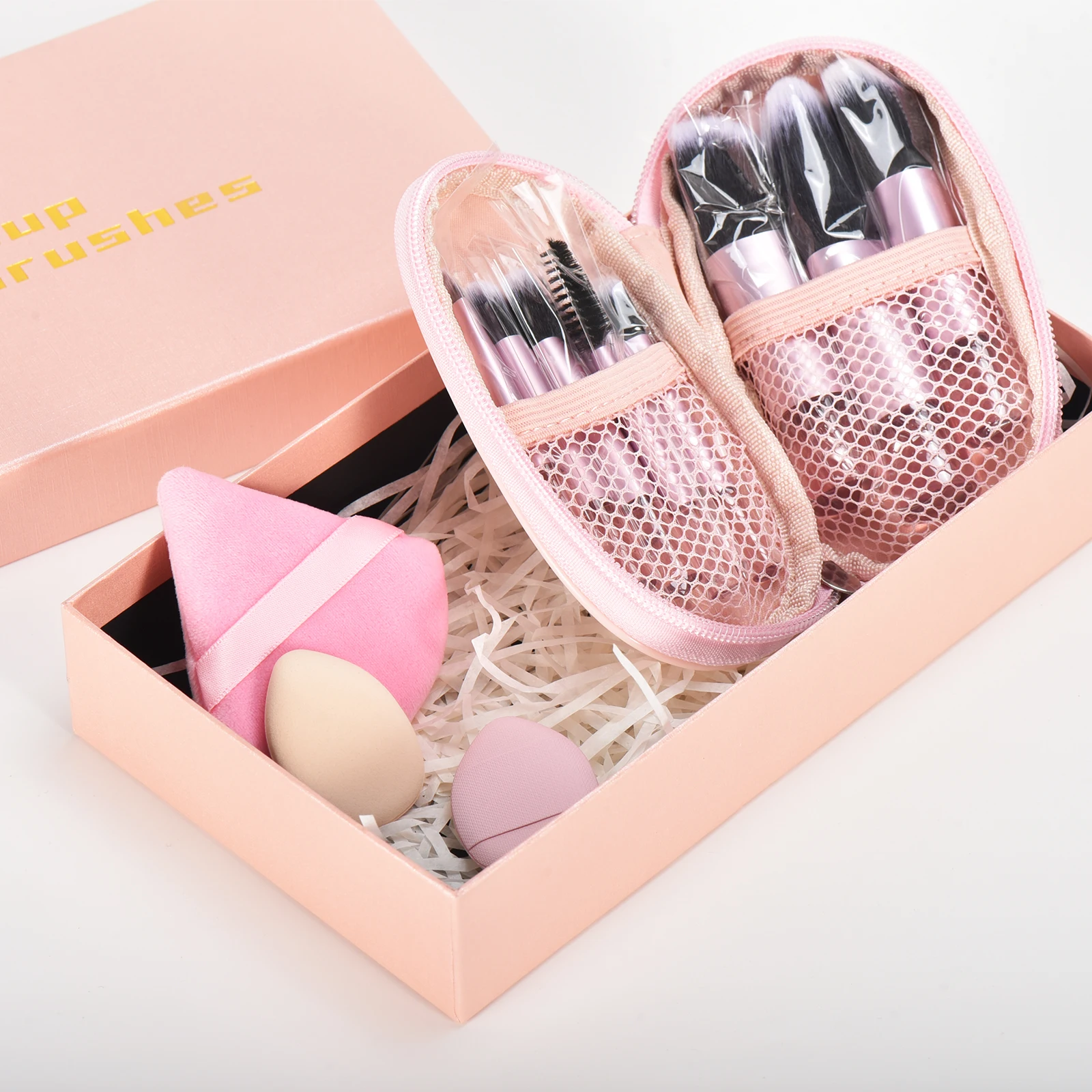 Mini Makeup Brush Set with Storage Bag, Versatile Soft Travel Brushes with Soft Bristles & Comfortable Grip for Beginners,