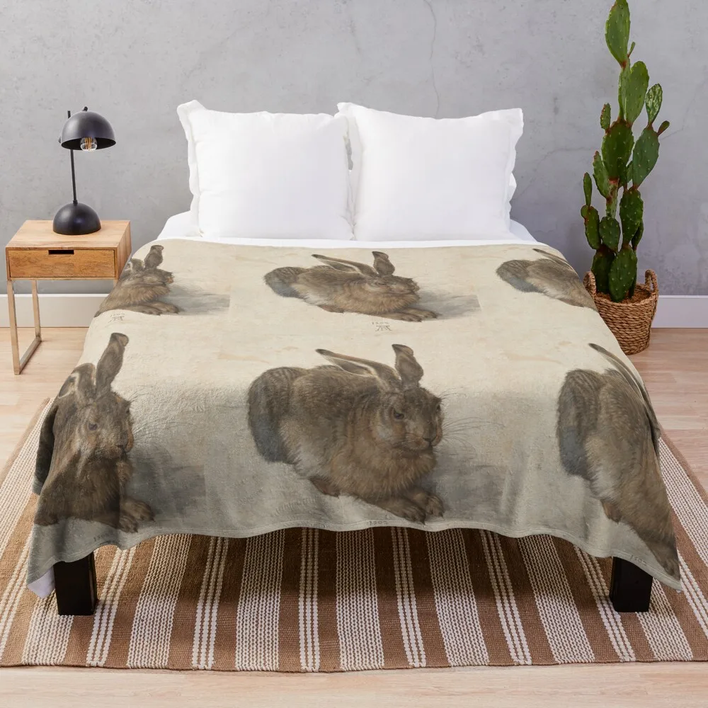 Young Hare by Albrecht Dürer Throw Blanket Summer Blankets For Baby Blankets