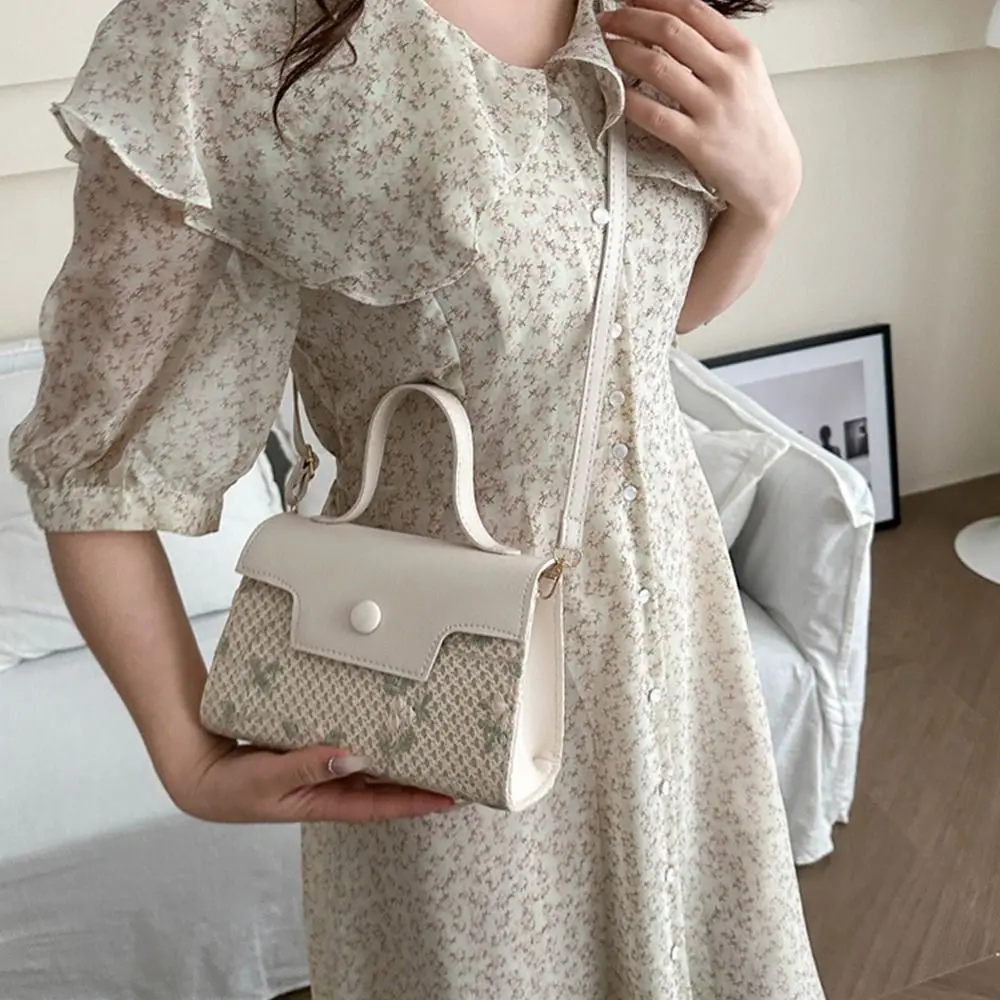 

Fashion Rattan Straw Bag Handmade Braid Woven Shoulder Bag Large Capacity Crossbody Bag Summer Beach