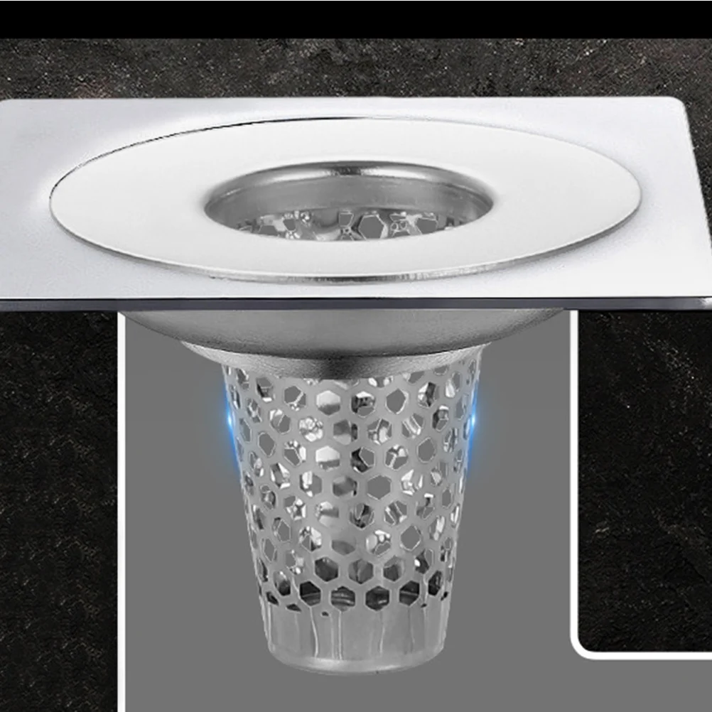 

4Pcs Sewer Drain Filter Net Metal Floor Drain Strainer Mesh Hair Catcher Shower Hair Screen Anti-Clogging Shower Strainer