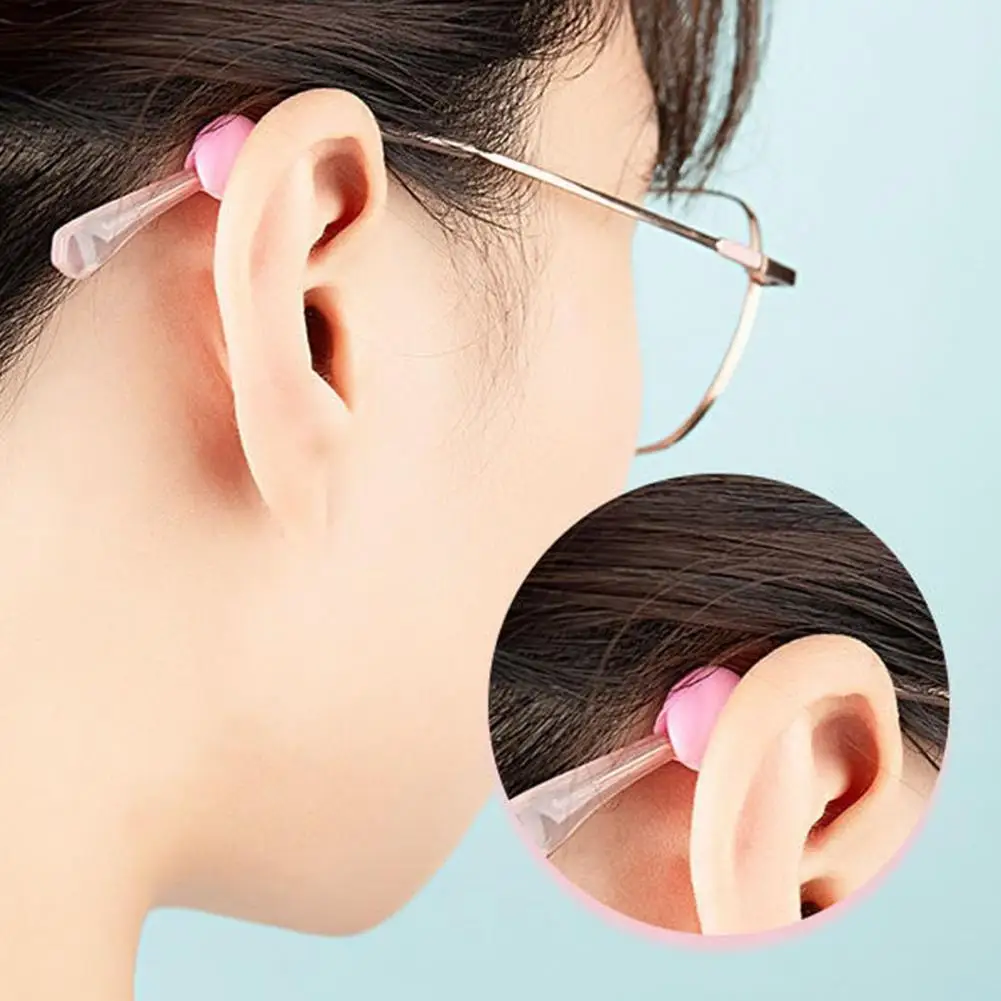 Silicone Glasses Holders Silicone Anti-slip Eyeglass Ear Grips Comfortable Glasses Retainer Sleeves Lightweight for Spectacles