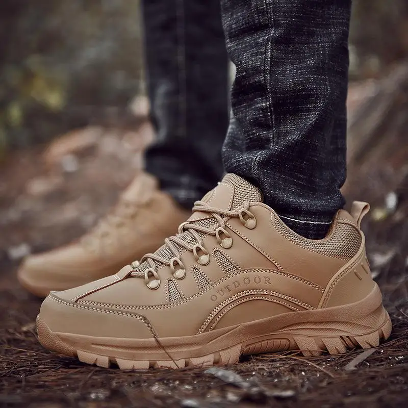 Fall 2020 Personality Low-Top Hiking Shoes Breathable Thick Bottom Large Size Outdoor Mountain Climbing Walking Shoes