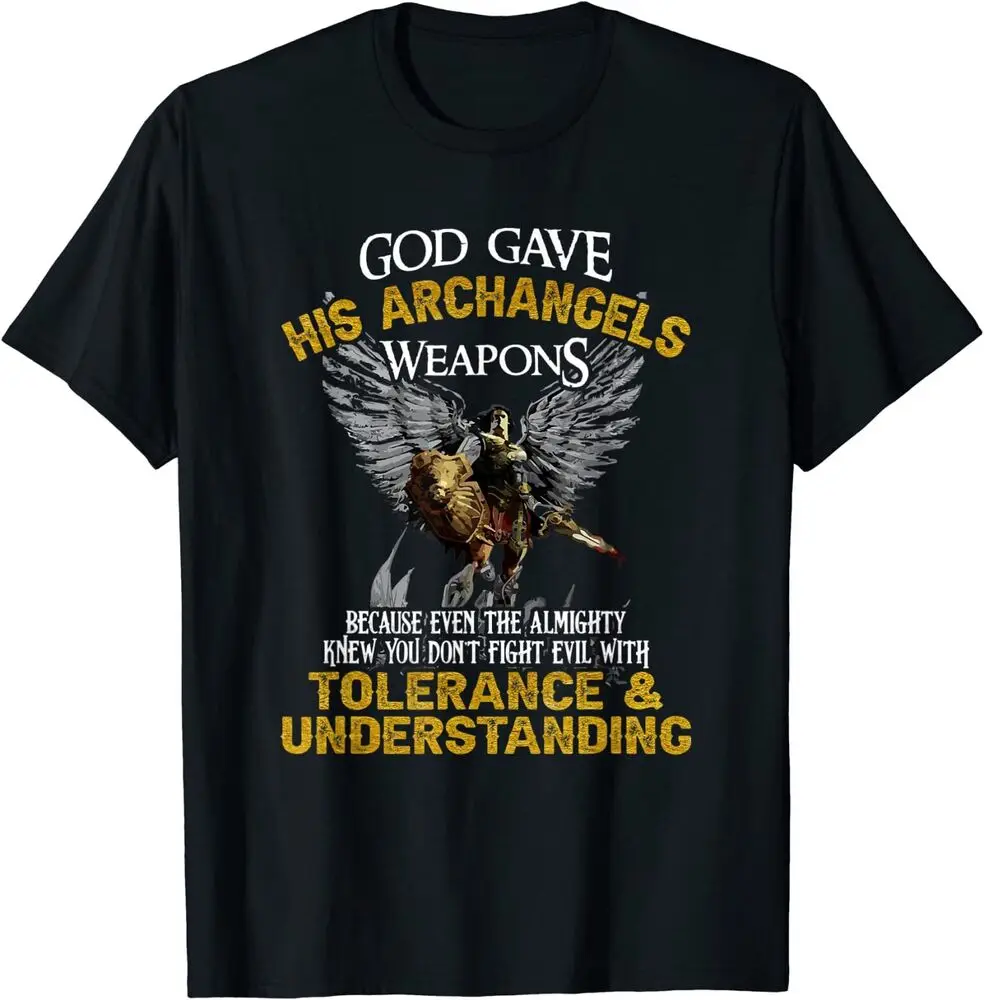 God Gave His Archangel Weapons, Veteran Gift T-Shirt For Men Clothing Women Short Sleeve Tees Y2K Tops New Arrival Unisex Summer