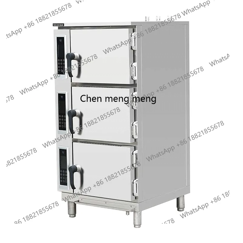 كمبيوتر ذكي تجاري بأربعة أبواب، خزانة تبخير بدرجة حرارة عالية، ماكينة أرز كهربائية، صندوق خبز على البخار #2