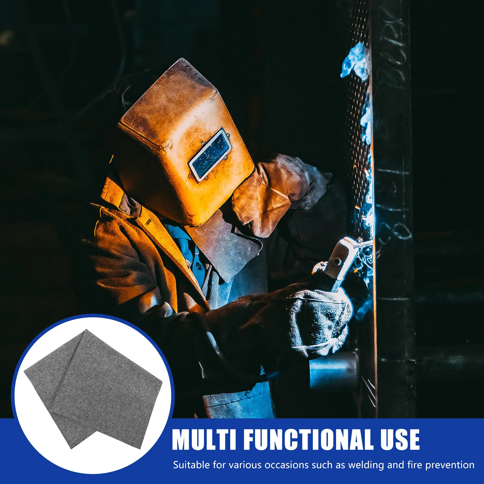 

1mm Grey Black Fireproof Felt Cloth Welding Blanket Heat Resistant Mat 1m Cuttable Soft Felt Flame Retardant Fabric For Welding