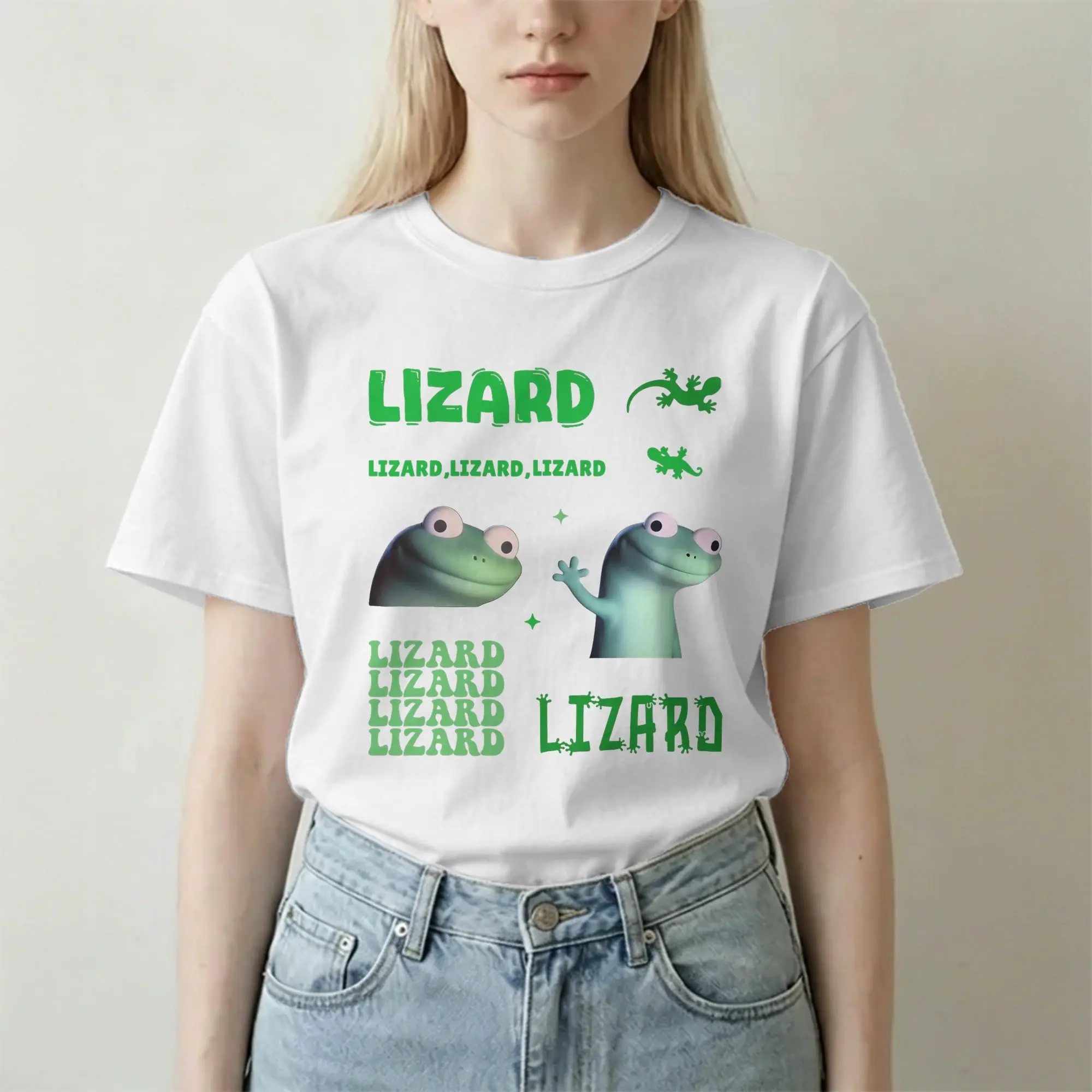 Men Women's Tom Lizard Lizard Lizard Meme Animal T Shirt Hoppers Pure Cotton Clothing Unique Short Sleeve Tees Original T-Shirt