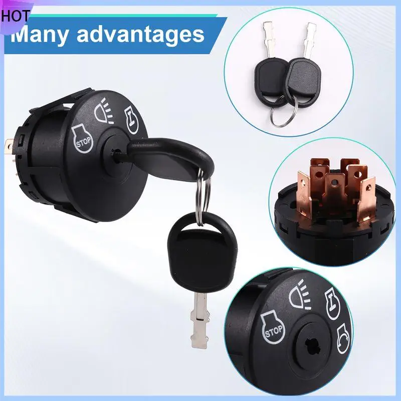 B45C Stacyjka zapłonowa z kluczykiem do kosiarki John Deere, cylinder zamka 532163968 532175566 925-17 Traktor