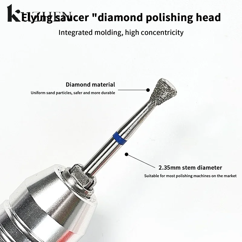 1PCS Diamond Milling Cutter Bald Nail Drill Bits For Manicure Accessory Drill Bit For Nails Cuticle Remove Tools