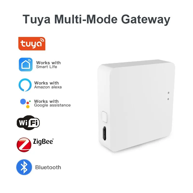 

Tuya ZigBee Bluetooth Gateway Hub Многорежимный беспроводной пульт дистанционного управления для умного дома Мост Alexa Google Home Поддержка