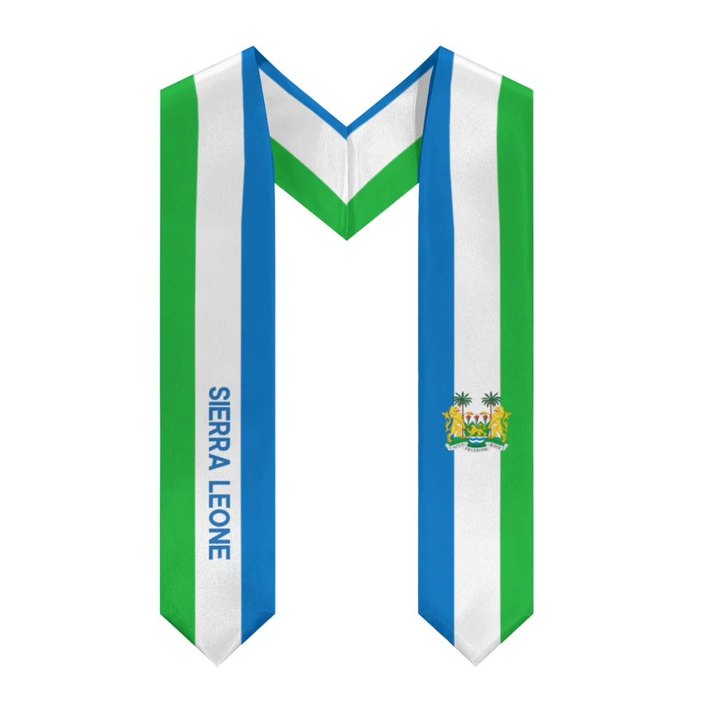 More design Graduation shawl Sierra Leone & United States Flag Stole Sash Honor Study Aboard International Students