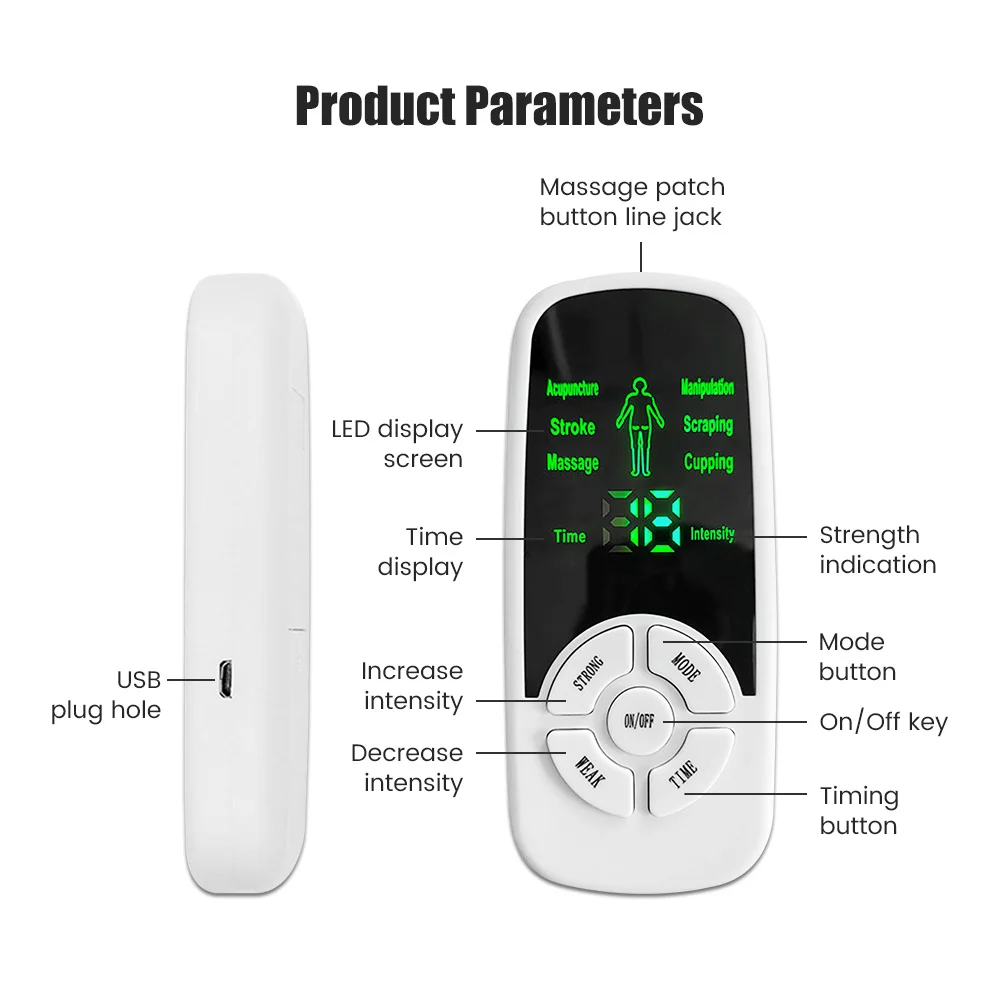 6 Modi Zehner Massage gerät ems Puls Körper massage gerät Massage gerät mit Elektroden pads Muskels timulation Puls Elektro estimulador