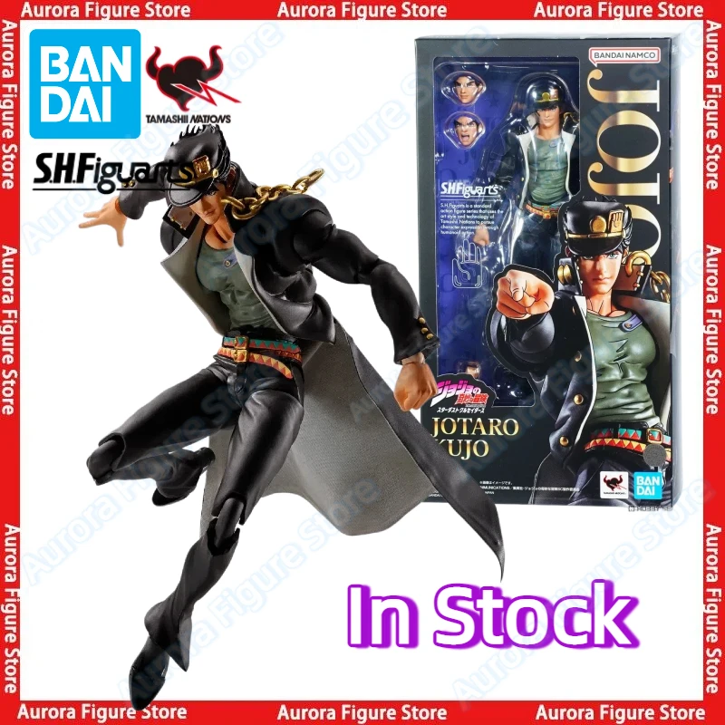 

In Stock Bandai S.H.Figuarts SHF JoJo's Bizarre Adventure Jotaro Kujo Stardust Crusaders Anime Action Figures Toys Models PVC