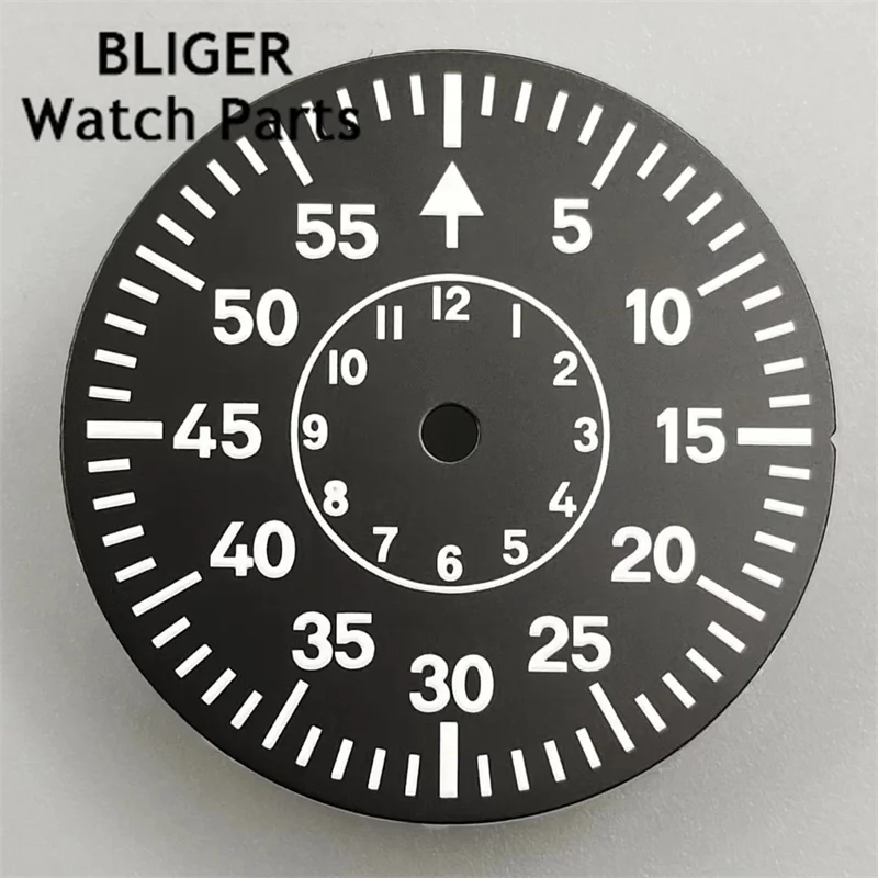 BLIGER 29mm C3 Green Luminous Black Pilot dial NH35 NH36 NH38 NH34 ETA2824 2836 PT5000 Miyota 8215 DG 2813 Movement