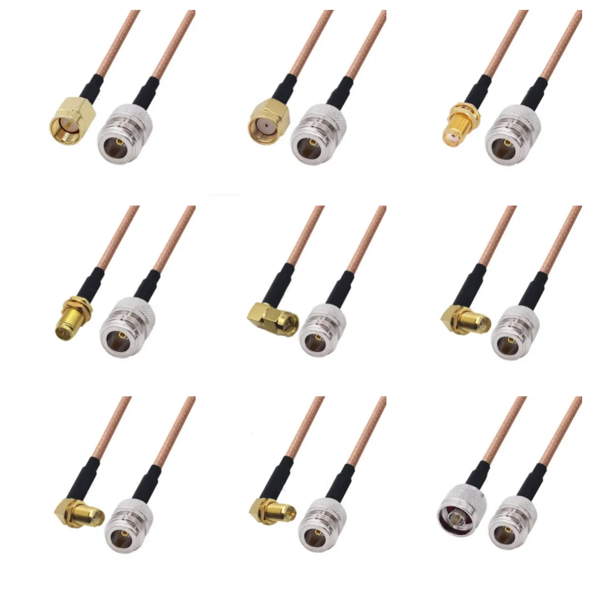 

RG316 Cable N Female jack to SMA / RP SMA Male Plug & Female Jack Connector RF Coaxial cables