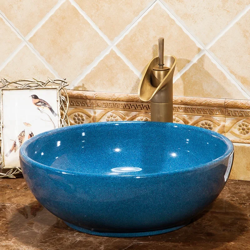 Color ceramic wash basin Children's art wash basin Kindergarten bathroom basin