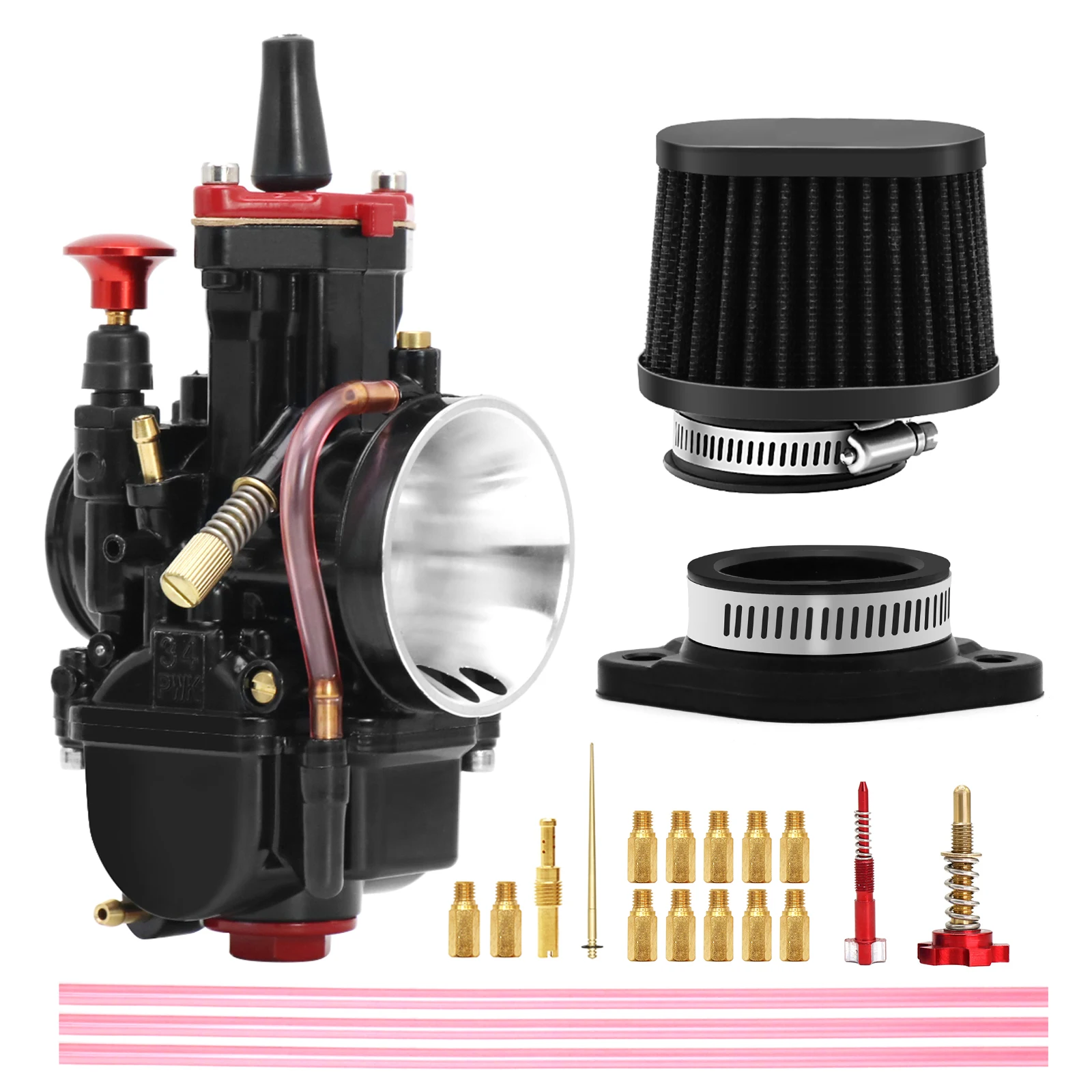 ZSDTRP Replace Carburador assy Black PWK Carburetor 21 24 26 28 30 32 34mm fit for 70cc to 350cc Motorcycle  For Mikuni Koso ATV