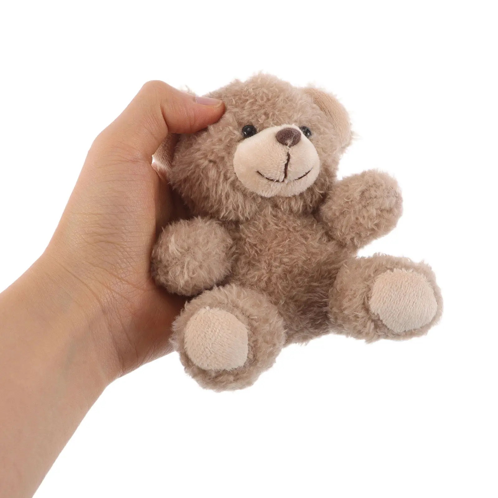 

3Pcs Cute Bear Keychains Small Sitting Animal Purse Backpack Charms Christmas Present Bags Filler Accessories Bear Keyring