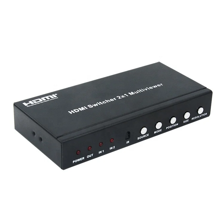 HDMI 1080p , HDCP 1.2 Video Switcher 2x1 Multi-Viewer With PIP