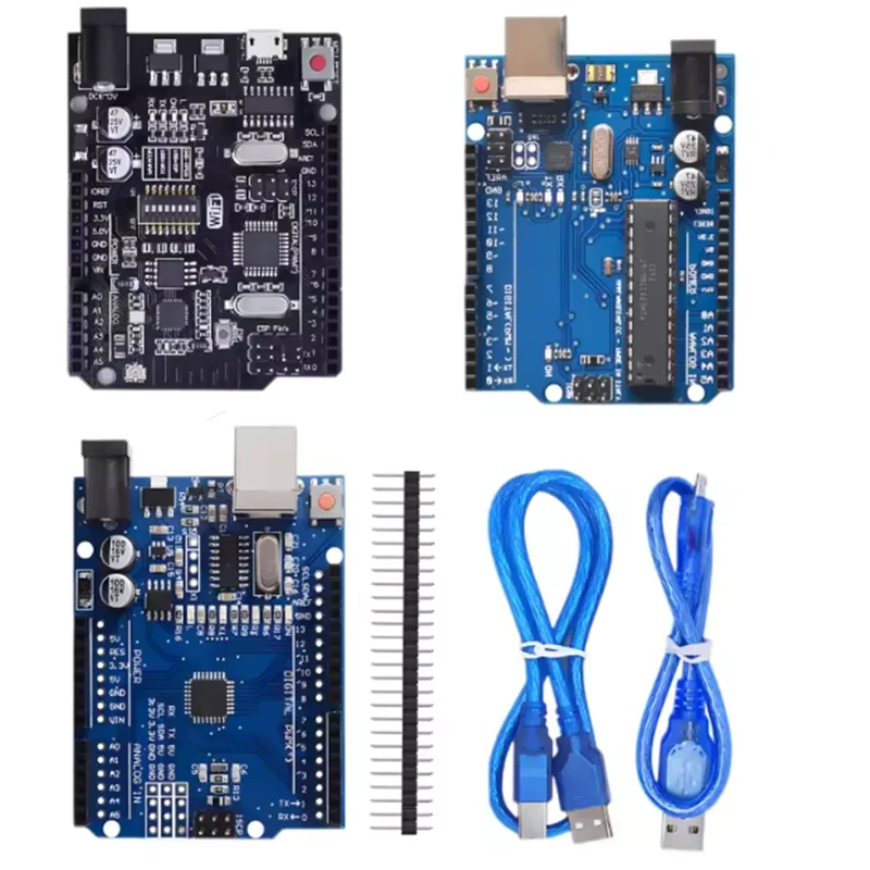 1Set UNO R3 Official Box ATMEGA16U2 / UNO+WiFi R3 MEGA328P Chip CH340G For Arduino UNO R3 Development Board WeMos ESP8266