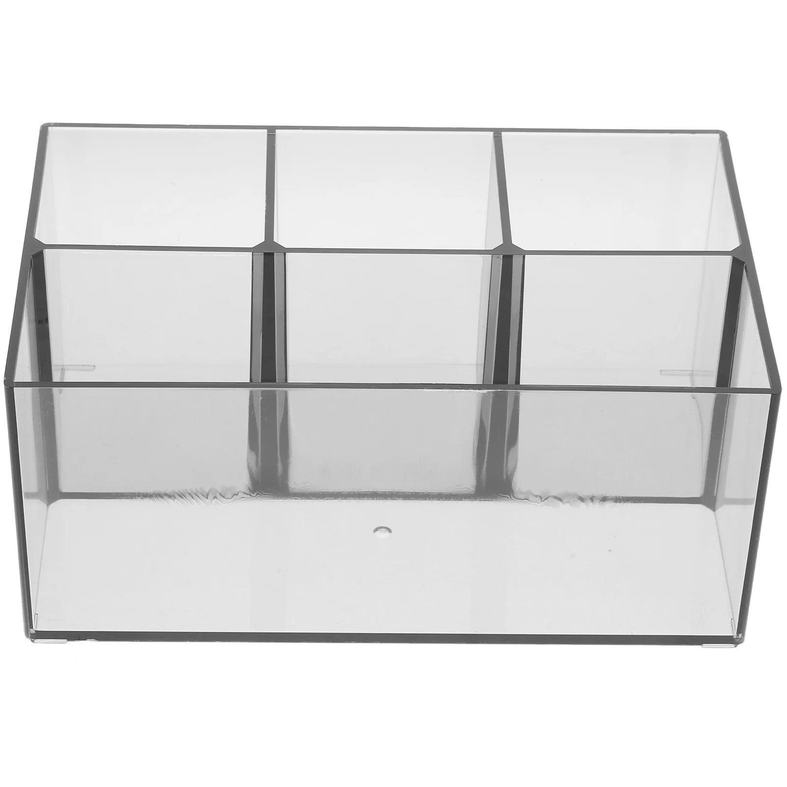 

Makeup Brush Organizer with 4 Sections Acrylic Pen Holder for Desk Storage Cosmetics Brushes Eyebrow Pencils Countertop