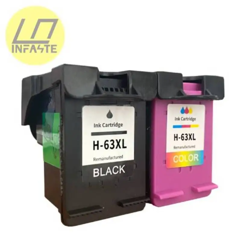 

Высокопроизводительные восстановленные черные и трехцветные картриджи HP 63XL для комбинированного принтера 5258 Officejet Deskjet 1112