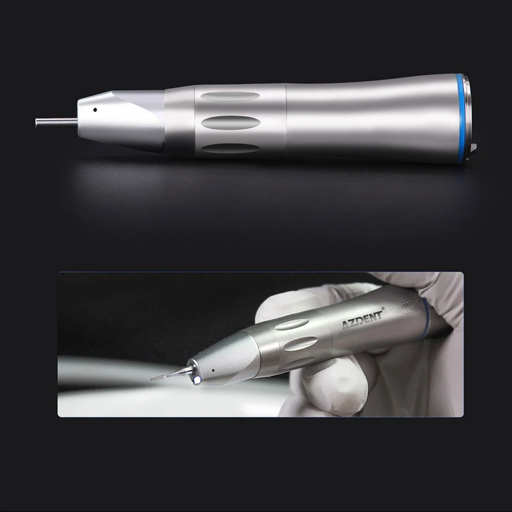 AZDENT Dental 1:5/1:1/20:1 LED Fiber Optic Low Speed Handstück Interne Spray Contra Winkel Push Button Handstück Zahnmedizin Werkzeug – Detail 27